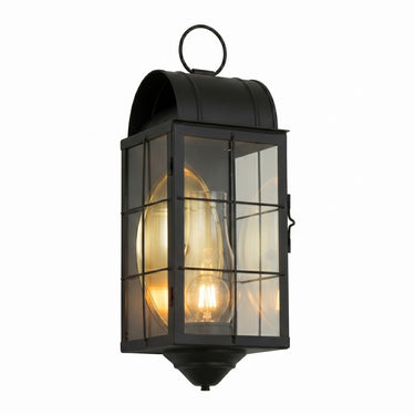 Durham Sconce shown in the Matte Black finish with a Clear shade - 9161-H-BK-CL-C