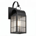 Durham Sconce shown in the Matte Black finish with a Seedy shade - 9121P-H-BK-SDY