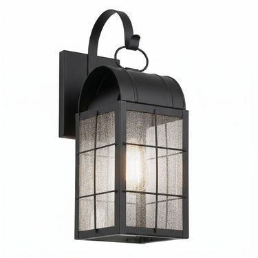 Durham Sconce shown in the Matte Black finish with a Seedy shade - 9121P-H-BK-SDY