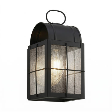 Durham Sconce shown in the Matte Black finish with a Seedy shade - 9131-H-BK-SDY