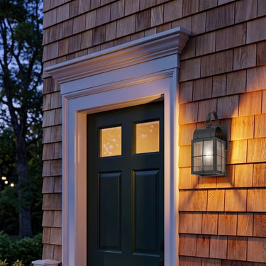 Durham Sconce shown in the Matte Black finish with a Seedy shade - 9131P-H-BK-SDY 2
