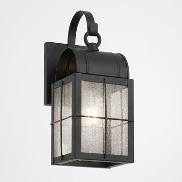 Durham Sconce shown in the Matte Black finish with a Seedy shade - 9131P-H-BK-SDY