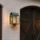 Durham Sconce shown in the Verde Green finish with a Clear shade - 9111-H-VG-CL-C 2