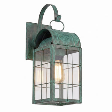 Durham Sconce shown in the Verde Green finish with a Clear shade - 9121P-H-VG-CL