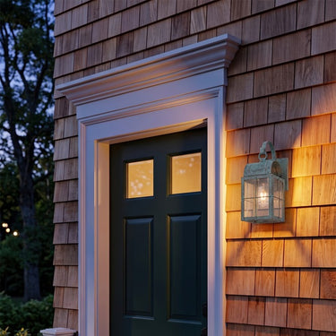 Durham Sconce shown in the Verde Green finish with a Clear shade - 9131P-H-VG-CL 2