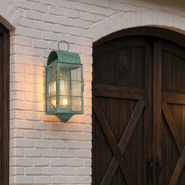 Durham Sconce shown in the Verde Green finish with a Clear shade - 9161-H-VG-CL-C 2