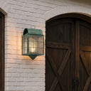 Durham Sconce shown in the Verde Green finish with a Seedy shade - 9111-H-VG-SDY-C 2