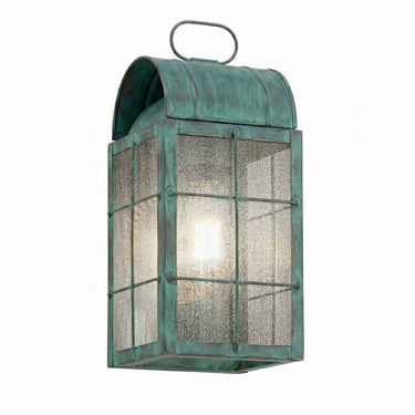 Durham Sconce shown in the Verde Green finish with a Seedy shade - 9121-H-VG-SDY