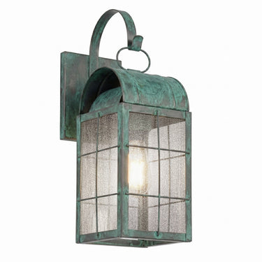 Durham Sconce shown in the Verde Green finish with a Seedy shade - 9121P-H-VG-SDY