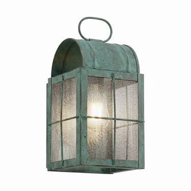 Durham Sconce shown in the Verde Green finish with a Seedy shade - 9131-H-VG-SDY