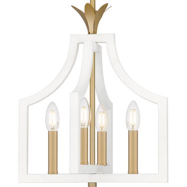 Dusty Lane 4 Light Pendant in Matte White 2