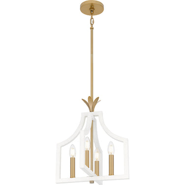 Dusty Lane 4 Light Pendant in Matte White 6