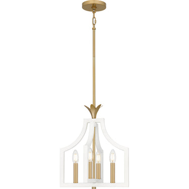 Dusty Lane 4 Light Pendant in Matte White 1