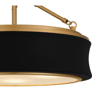 Dylan 3 Light Semi-Flush Mount in Matte Black 2