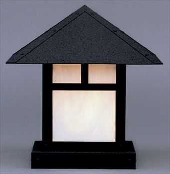 EC-9 Arroyo Craftsman Evergreen Small Outdoor Column Mount with T-Bar Overlay - Crescent Harbor