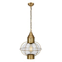 Ellington Pendant shown in the Antique Brass finish with a Clear shade - 9612-AB-CL 1