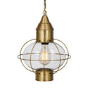 Ellington Pendant shown in the Antique Brass finish with a Clear shade - 9612-AB-CL