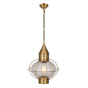 Ellington Pendant shown in the Antique Brass finish with a Optic shade - 9612-AB-OPT 1