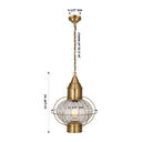 Ellington Pendant shown in the Antique Brass finish with a Optic shade - 9612-AB-OPT 2