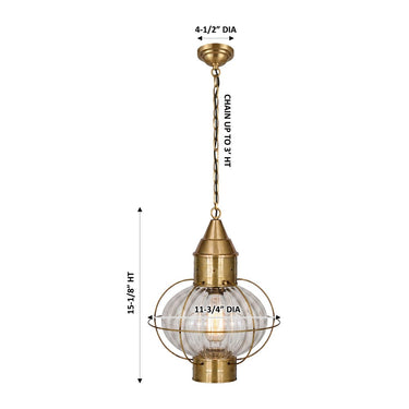 Ellington Pendant shown in the Antique Brass finish with a Optic shade - 9612-AB-OPT 2