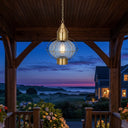 Ellington Pendant shown in the Antique Brass finish with a Optic shade - 9612-AB-OPT 3