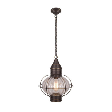 Ellington Pendant shown in the Bronze finish with a Optic shade - 9612-BZ-OPT 1