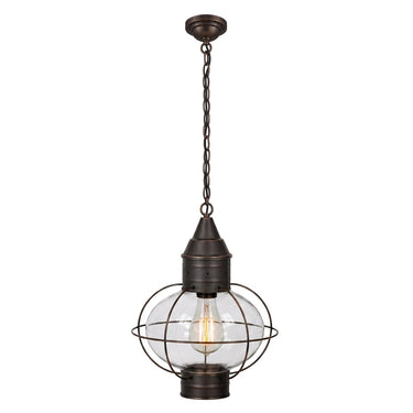 Ellington Pendant shown in the Dark Brass finish with a Clear shade - 9612-DB-CL 1