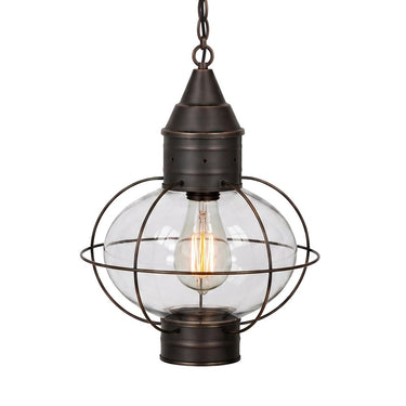 Ellington Pendant shown in the Dark Brass finish with a Clear shade - 9612-DB-CL