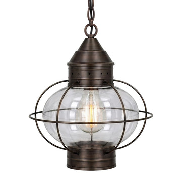 Ellington Pendant shown in the Dark Brass finish with a Clear shade - 9622-DB-CL