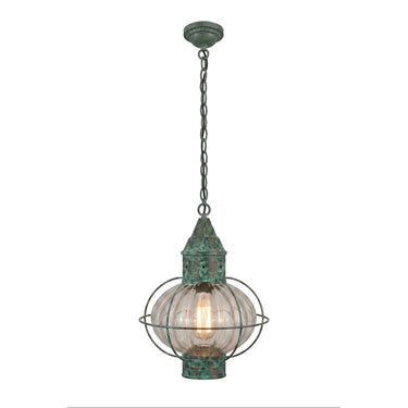 Ellington Pendant shown in the Verde Green finish with a Optic shade - 9612-VG-OPT 1