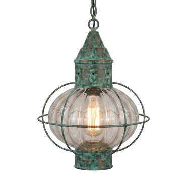 Ellington Pendant shown in the Verde Green finish with a Optic shade - 9612-VG-OPT