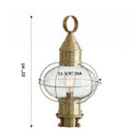 Ellington Post Lantern shown in the Antique Brass finish with a Clear shade - 9610-AB-CL 1