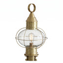 Ellington Post Lantern shown in the Antique Brass finish with a Clear shade - 9610-AB-CL