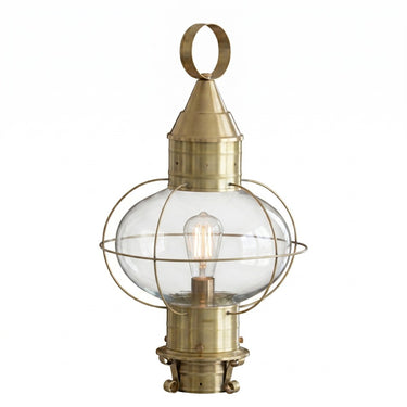 Ellington Post Lantern shown in the Antique Brass finish with a Clear shade - 9610-AB-CL