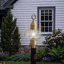 Ellington Post Lantern shown in the Antique Brass finish with a Optic shade - 9610-AB-OPT 2
