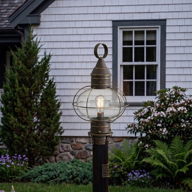 Ellington Post Lantern shown in the Bronze finish with a Clear shade - 9610-BZ-CL 2