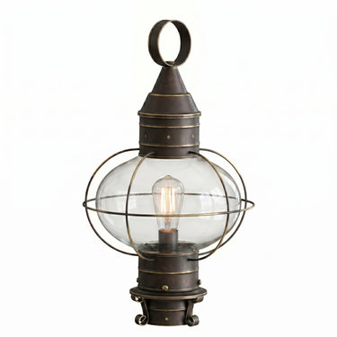 Ellington Post Lantern shown in the Bronze finish with a Clear shade - 9610-BZ-CL