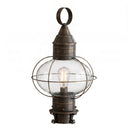 Ellington Post Lantern shown in the Dark Brass finish with a Clear shade - 9610-DB-CL