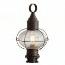 Ellington Post Lantern shown in the Dark Brass finish with a Optic shade - 9610-DB-OPT