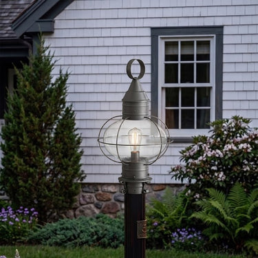 Ellington Post Lantern shown in the Gunmetal finish with a Clear shade - 9610-GM-CL 2