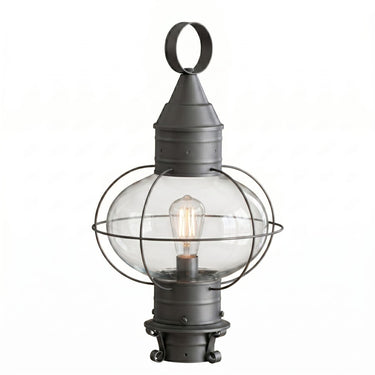 Ellington Post Lantern shown in the Gunmetal finish with a Clear shade - 9610-GM-CL