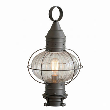 Ellington Post Lantern shown in the Gunmetal finish with a Optic shade - 9610-GM-OPT