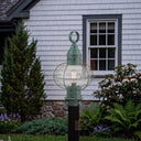 Ellington Post Lantern shown in the Verde Green finish with a Clear shade - 9610-VG-CL 2