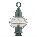 Ellington Post Lantern shown in the Verde Green finish with a Clear shade - 9610-VG-CL