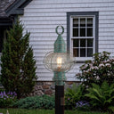 Ellington Post Lantern shown in the Verde Green finish with a Optic shade - 9610-VG-OPT 2