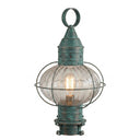 Ellington Post Lantern shown in the Verde Green finish with a Optic shade - 9610-VG-OPT