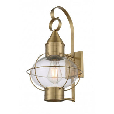 Ellington Sconce shown in the Antique Brass finish with a Clear shade - 9611-AB-CL