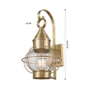Ellington Sconce shown in the Antique Brass finish with a Clear shade - 9621-AB-CL 1