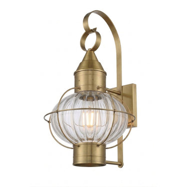 Ellington Sconce shown in the Antique Brass finish with a Optic shade - 9611-AB-OPT