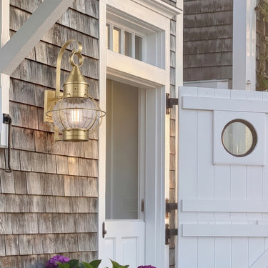 Ellington Sconce shown in the Antique Brass finish with a Optic shade - 9621-AB-OPT 2